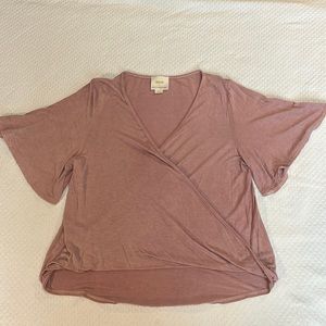 Rose Gold Crisscross Blouse